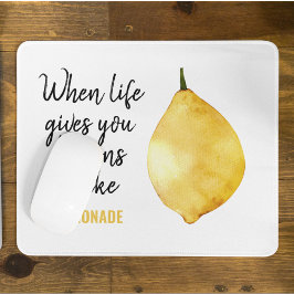 Mousepad Cota Amarelo Limão Engraçado Moderno