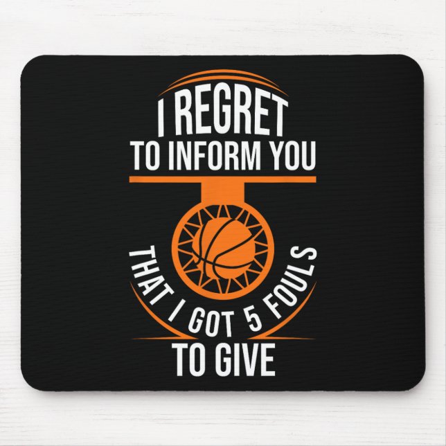 Mousepad Cota de 5 Fouls - Bysketbyll divertido (Frente)