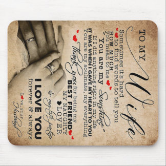 Mousepad Cota De Amor Para Esposa | Presente para Decoração