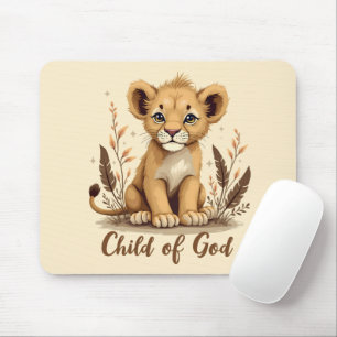 Mousepad Cota de Arte Cristã de Leão Adorável