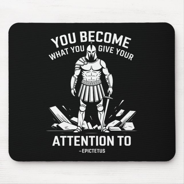 Mousepad Cota de Força Mental Estática Homens Epictetus Pre (Frente)