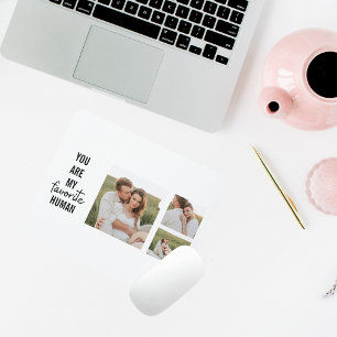 Mousepad Cota de Foto do Casal de Colagem Moderna e Amor Ro