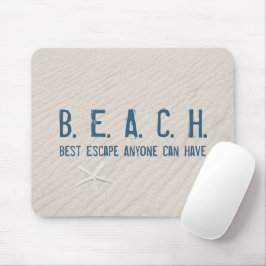 Mousepad Cota de Praia com Starfish Branco