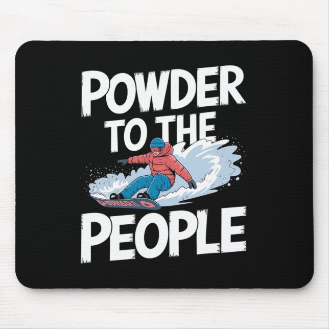 Mousepad Cota De Snowboard - Pó Para O Snowboar Pessoas (Frente)