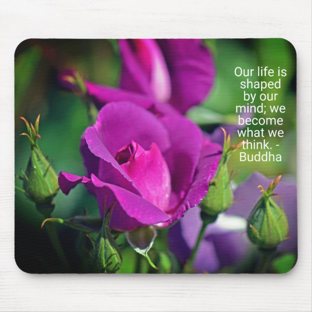 Mousepad Cota Motivacional Rosa Roxo (Frente)