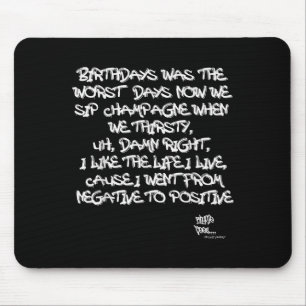 Mousepad Cota Positiva de Hip Hop Hop, Rap da antiga escola