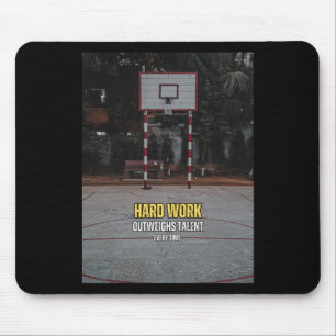 Mousepad Cotação de Motivação do Trabalho de Duro de Basque