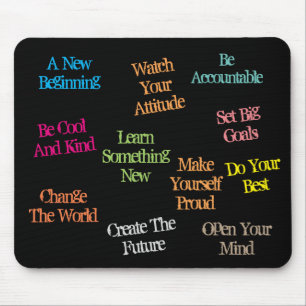 Mousepad Cotações Coloridas Inspiracionais Motivacionais