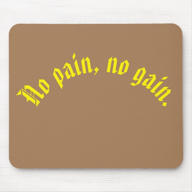 Mousepad cotações de motivação de academia e marrom claro (Frente)