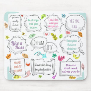 Mousepad Cotações Motivacionais Coloridas Objetivos do Di