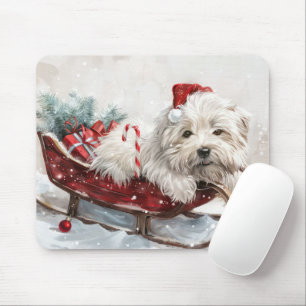 Mousepad Coton De Tulear Cachorro Natal Festivo