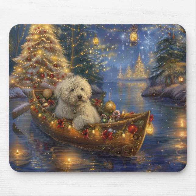 Mousepad Coton De Tulear Natal Festivo Voyage (Frente)