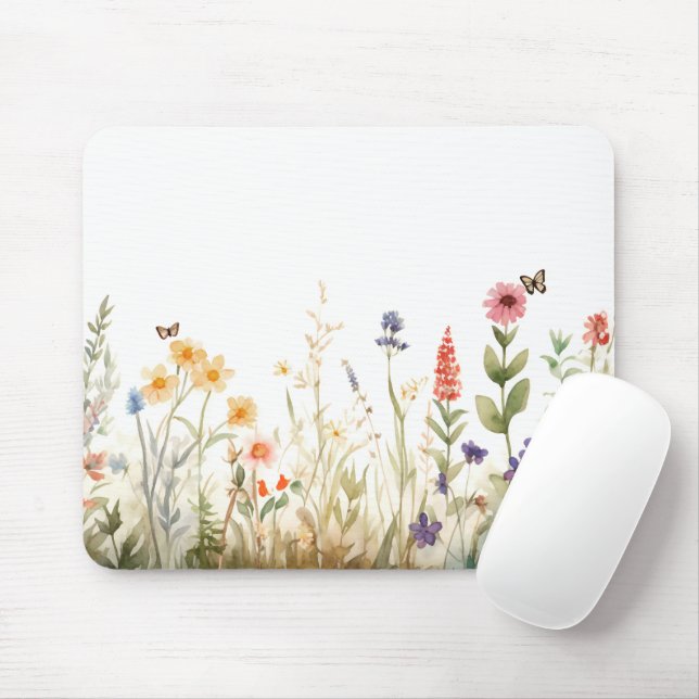 Mousepad Cottagecore Deskmat Vintage Floral (Com mouse)