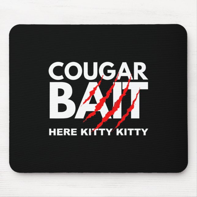 Mousepad Cougar Bait Divertido Halloween Costume Velha Mulh (Frente)