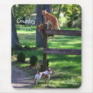 Mousepad Country Livin gack russell cão