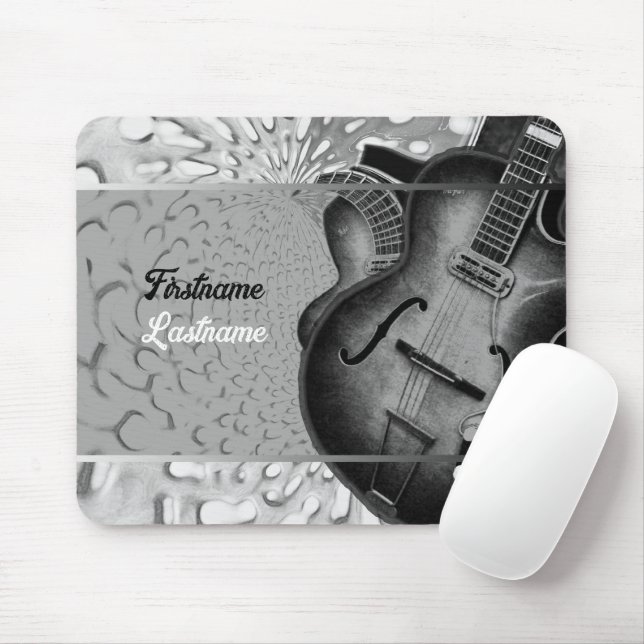 Mousepad Country Rock Music Semi Grunge - Violão Elétrico (Com mouse)