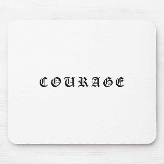 Mousepad Courage One Word Insrational Motivational Quote Wo (Frente)