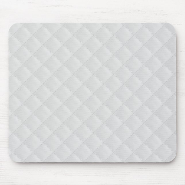 Mousepad Couro acolchoado branco (Frente)