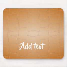 Mousepad Couro castanho monograma texturizado