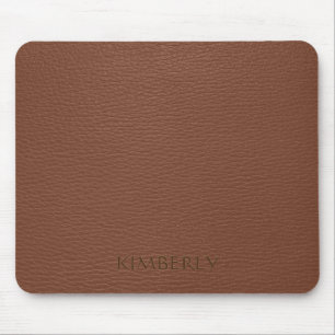 Mousepad Couro elegante 2 do falso de Brown do vintage