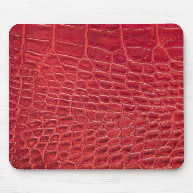 Mousepad Couro-jacaré vermelho-escura (Frente)