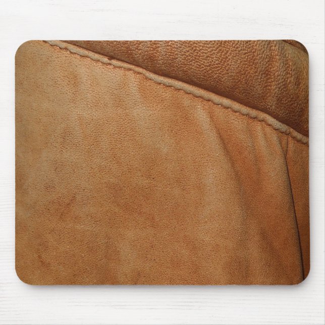 Mousepad Couro Laranja-Castanho - Olhar Textura (Frente)