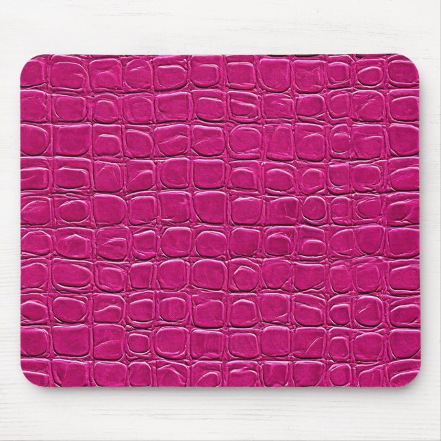Mousepad 💗 Couro Rosa Escritório Moderno Chic Mesa 💗 (Frente)