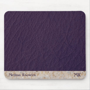 Mousepad Couro Roxo