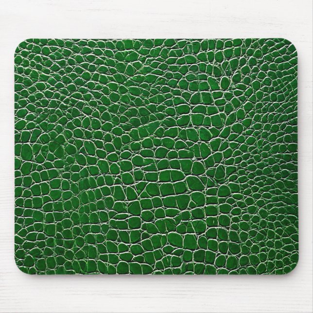Mousepad 💚 Couro Verde para Mesa Calmo Escritório Moderno (Frente)