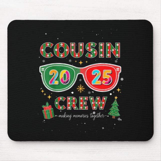 Mousepad Cousin Crew 2025 Funny Christmas Matching Family P (Frente)