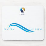 Mousepad Covid-19 Feche a curva Adicionar seu logotipo<br><div class="desc">Adicione seu logotipo a este design simples. Um lembrete para o seu funcionarios de praticar medidas seguras no trabalho. O fundo pode ser alterado para corresponder ao seu logotipo. Esta é uma ideia excelente para todos os seus funcionarios que trabalham em casa. Isto é parte da coleção de conselhos úteis...</div>