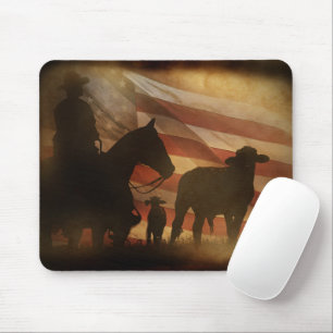 Mousepad Cowboy e cavalo ocidentais