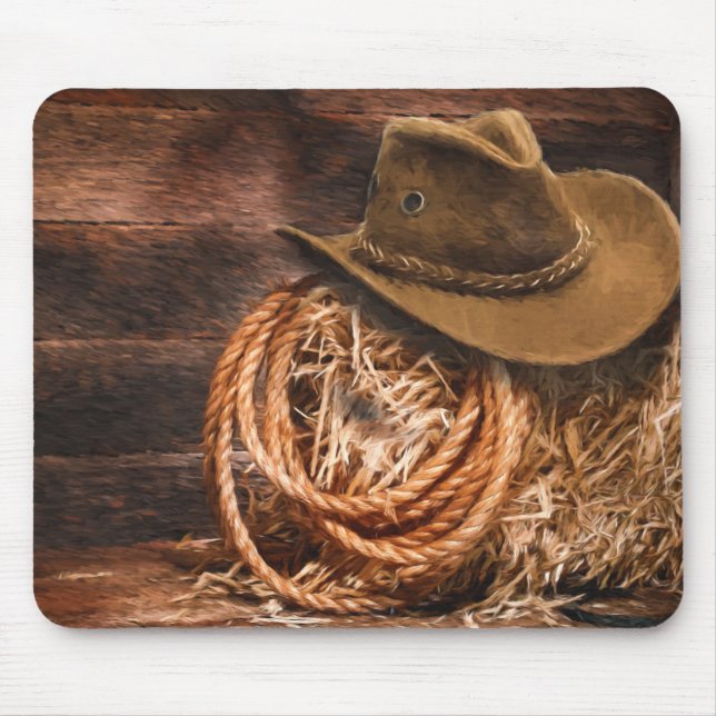 Mousepad Cowboy Hat and Rope (Frente)