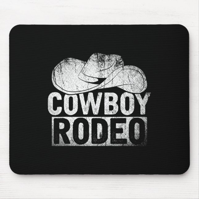 Mousepad Cowboy Hat Equestrian Gift Horseck Rodeo Co (Frente)