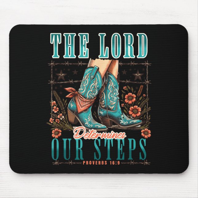 Mousepad Cowgirl Bible Scripture Verse Western Jesus For Wo (Frente)