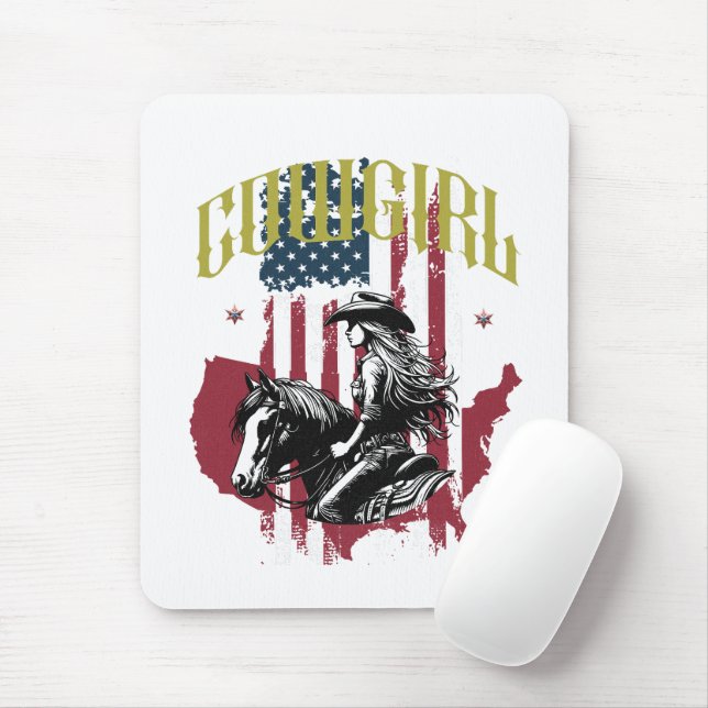 MOUSEPAD COWGIRL EUA (Com mouse)