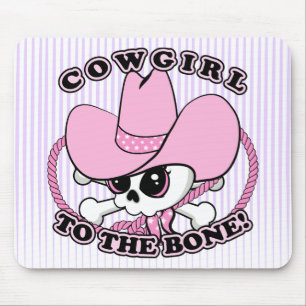 Mousepad Cowgirl Skull