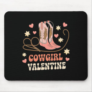 Mousepad Cowgirl Valentine Botas Rosa Y2k Garotas Country V