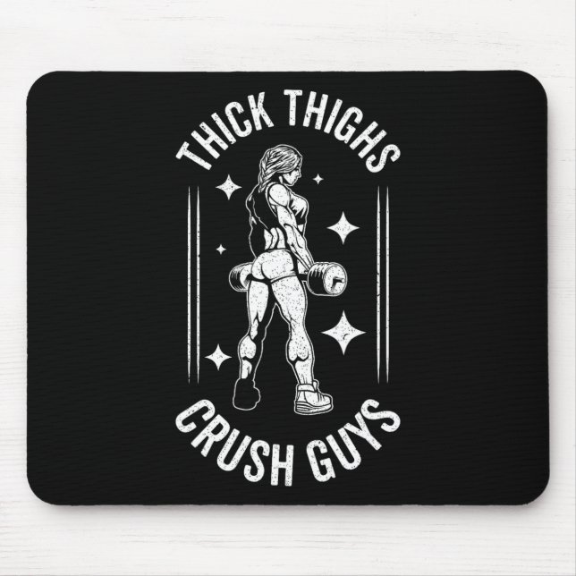 Mousepad Coxas grossas Caras De Esmagamento Malhação De Wor (Frente)