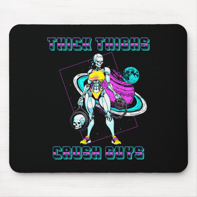 Mousepad Coxas grossas Caras Esmagadas Elevação de peso (Frente)