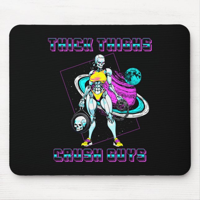 Mousepad Coxas grossas Caras Esmagadas Elevação de peso (Frente)