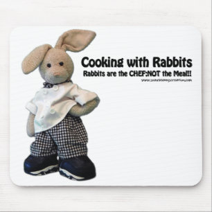 Mousepad Cozimento com coelhos - tapete do rato