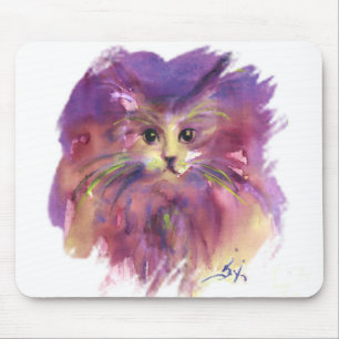 Mousepad COZINHA DE ROUPA,RETRATO DE GATO,Branco