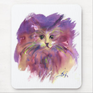 Mousepad COZINHA RÚPIDA,RETRATO DE GATO KITTY,Branco