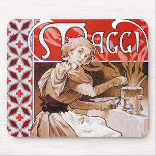 Mousepad Cozinhar De Mulher, Alphonse Mucha