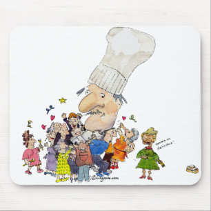 Mousepad Cozinheiro chefe engraçado do francês dos desenhos