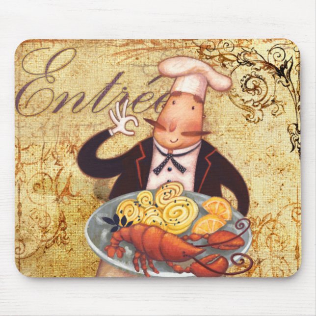 Mousepad Cozinheiro chefe Entrée (Frente)