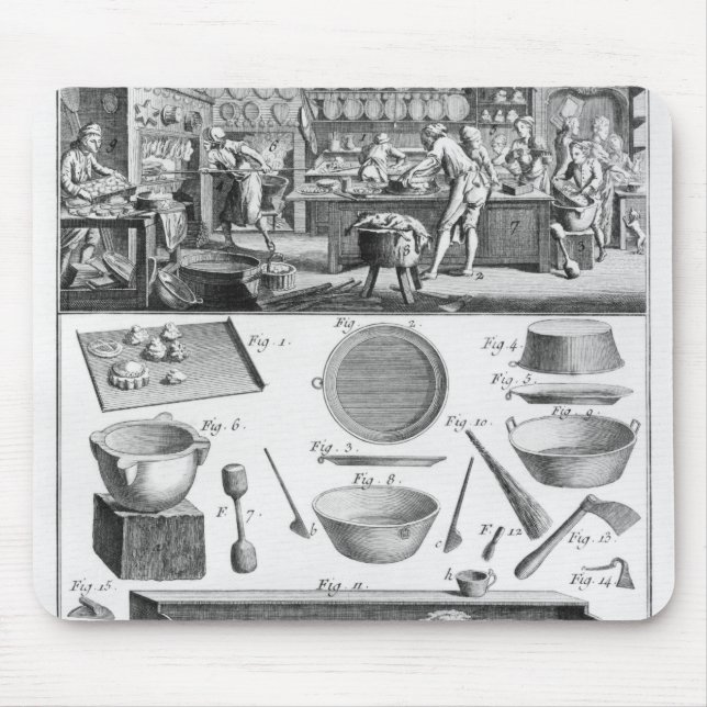 Mousepad Cozinheiro, Pastrycook, fornecedor (Frente)