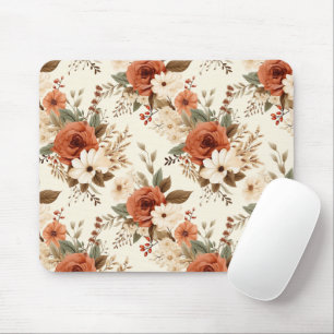 Mousepad Cozy Autumn Floral Impressão Digital Art