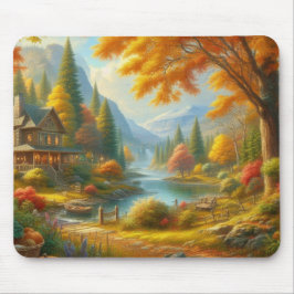 Mousepad Cozy Cabin In The Woods